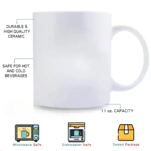 11oz White Ceramic Coffee Mug with Inspirational "Start Your Morning with a Cup of Coffee" Design – Perfect Gift for - Image 4